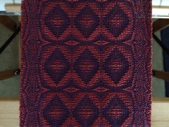 Coral Finnish Weave Scarf