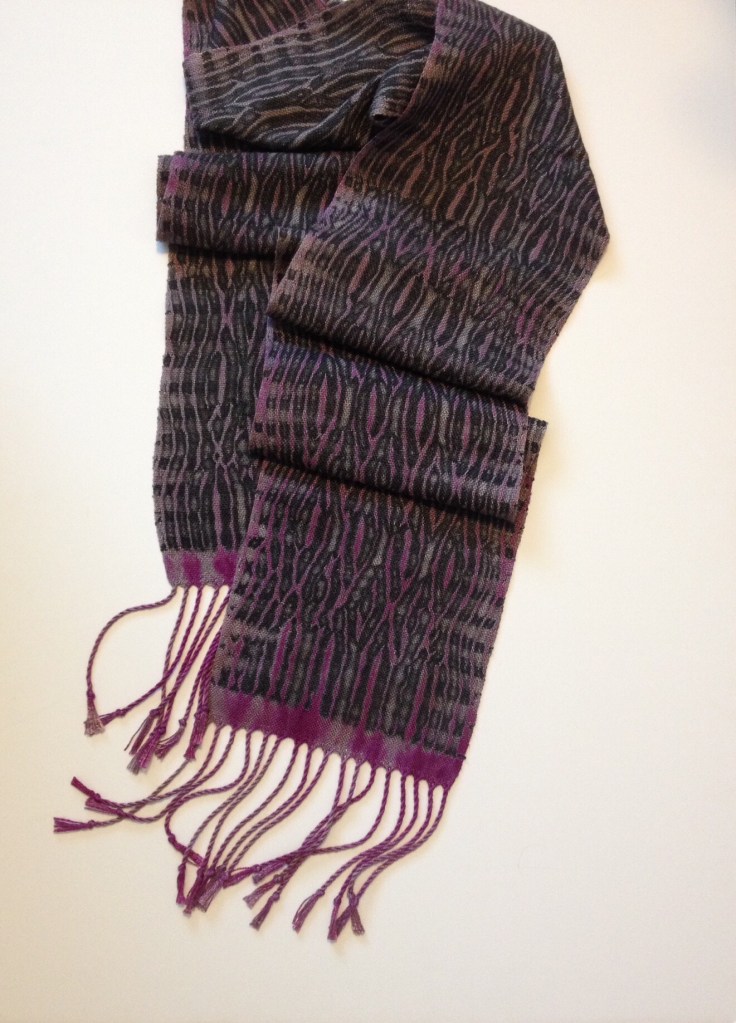 Shibori dispersed dyed and over dyed